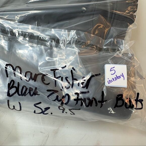 Marc Fisher LTD. Black Paralee Front Zip Leather Booties Size 9 - Picture 17 of 17